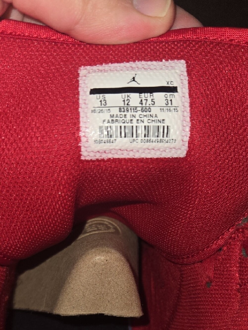Nike Red High-Top Jumpman Sneakers - Picture 13 of 15